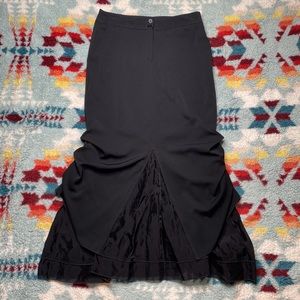 Marithe Francois Girbaud art to wear black maxi skirt